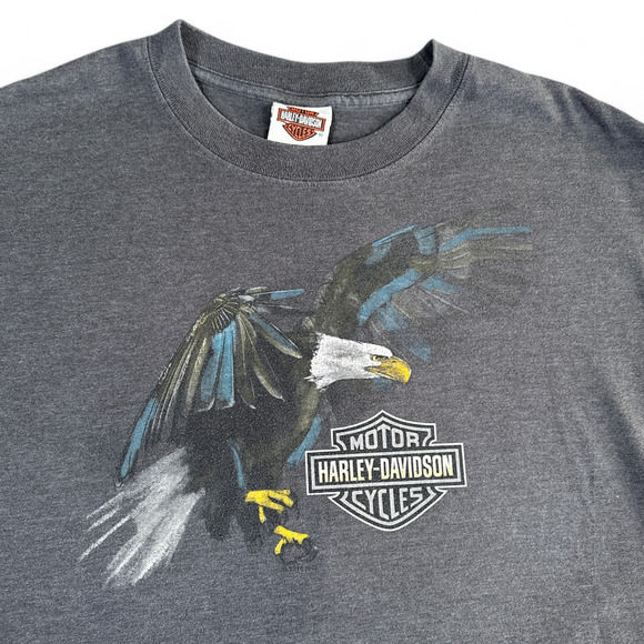 Harley Davidson Shirt Adult LARGE Gray Rossiters Sarasota Florida Motorcycles - Picture 2 of 8